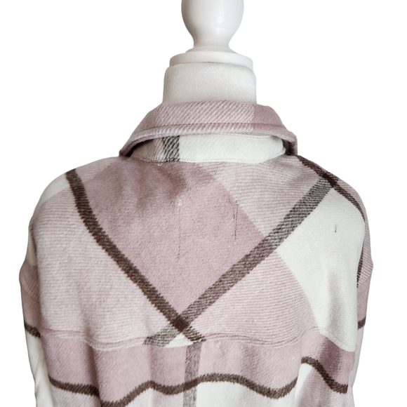 NEW Buckle Ashley by 26 International Mauve Plaid Shacket Jacket - Picture 9 of 14